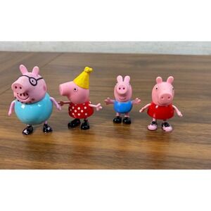 Hasbro Peppa Pig Daddy‎ Pig  Action Figure 2003 Jazwares lot of 4